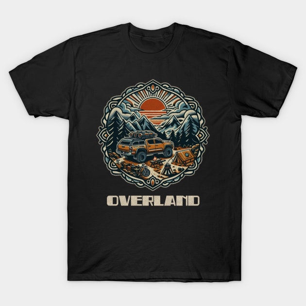 Overland Toyota sunset campground T-Shirt by Tofuvanman